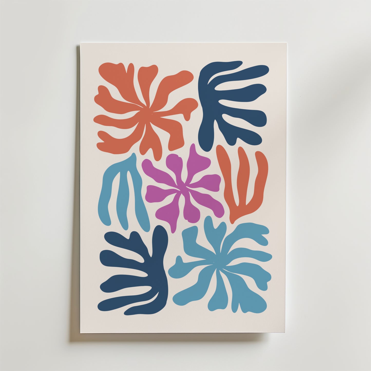 Abstract Coral Garden Poster