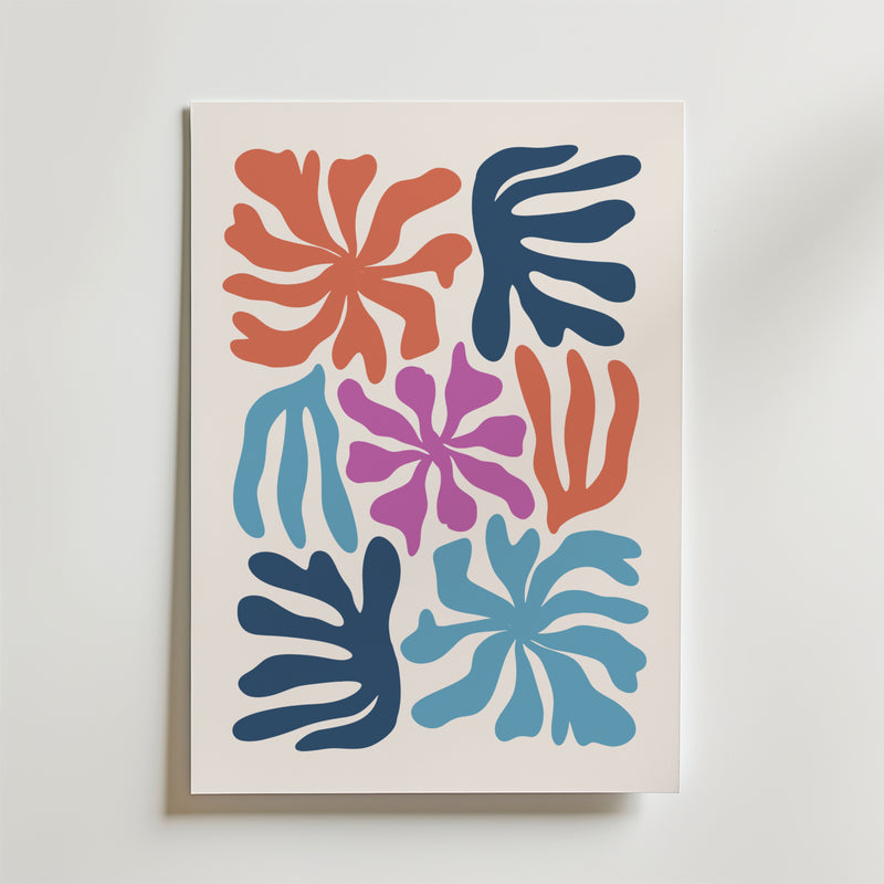 Abstract Coral Garden Poster
