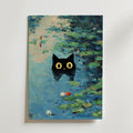Waterlily Cat Poster