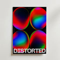 Chromatic Distortion Grid – stilfullt konsttryck från Bozetto, tryckt på matt finpapper