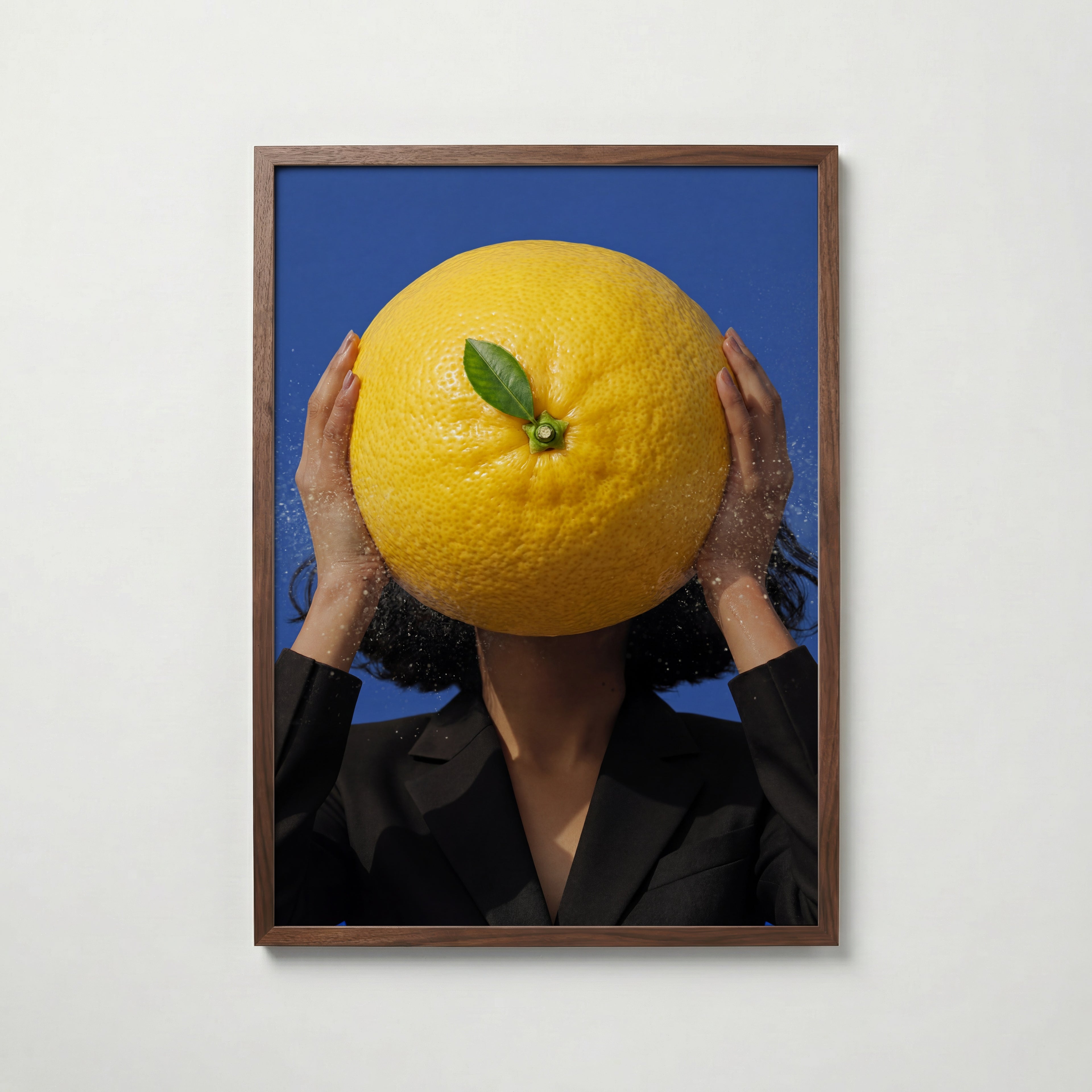 Citrus Surge Poster i vardagsrumsmiljö