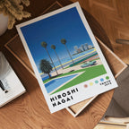 Hiroshi Nagai Coastal City Drive Poster