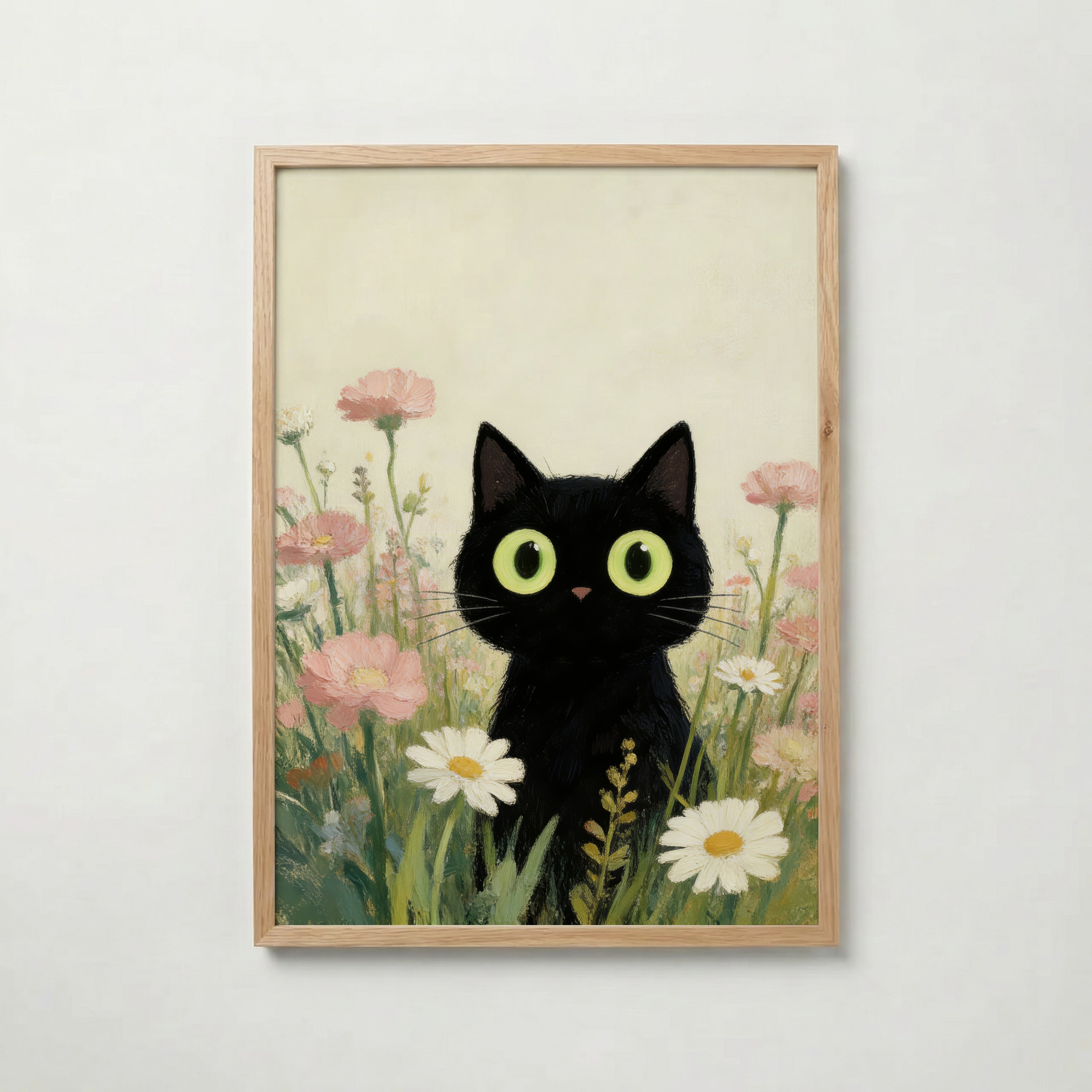 Curious Meadow Cat Poster affisch – köp poster online – Bozetto väggdekoration