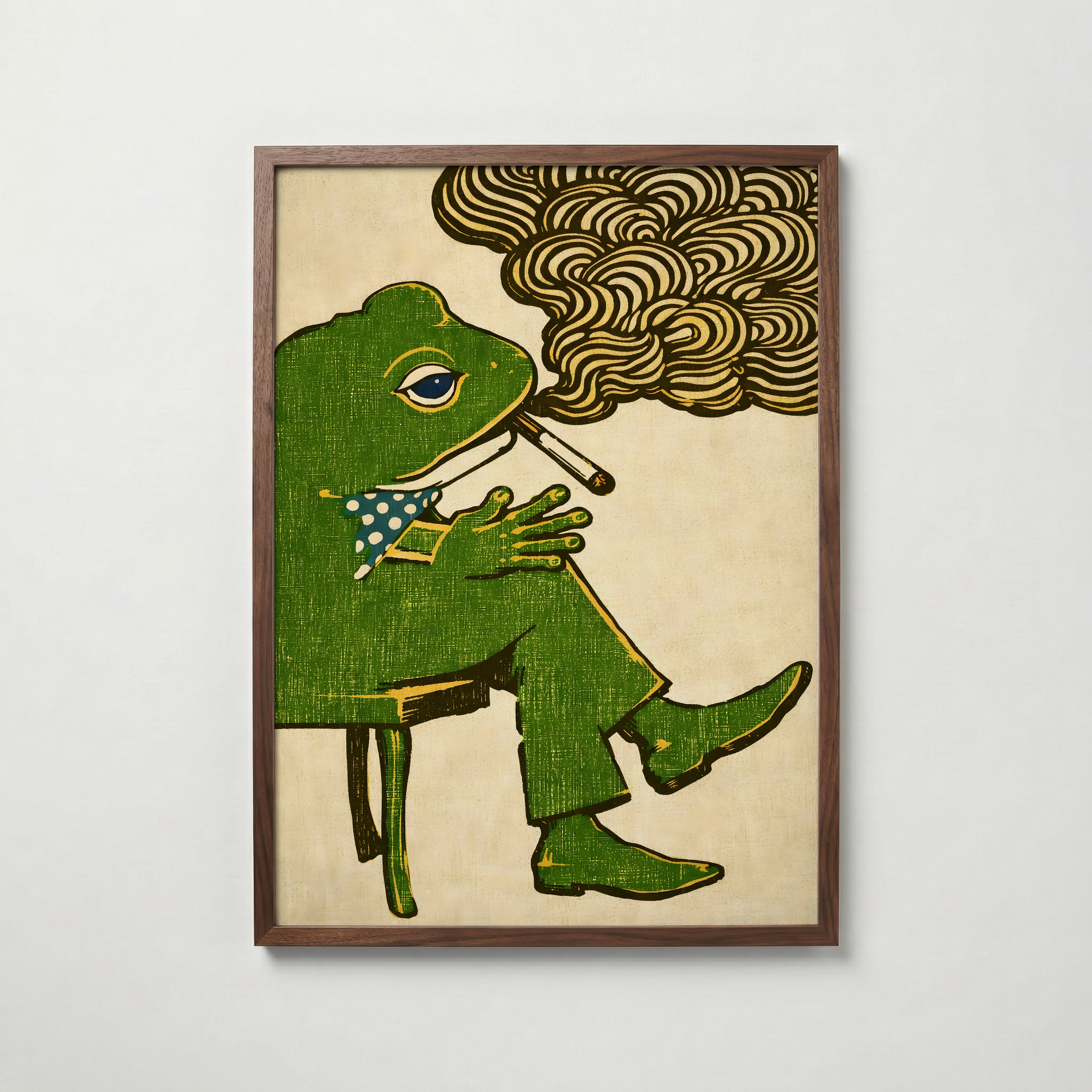 Dapper Frog Poster affisch – stilren väggdekoration – Bozetto posters
