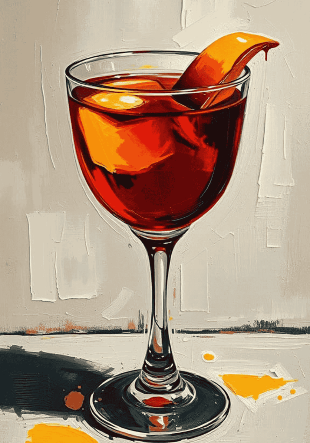 Classic Negroni Drink Poster