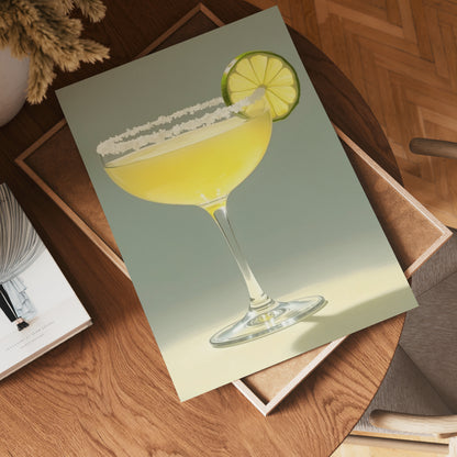 Golden Margarita Drink Poster