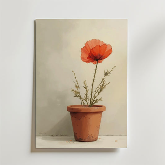 Potted Ped Poppy Flower poster