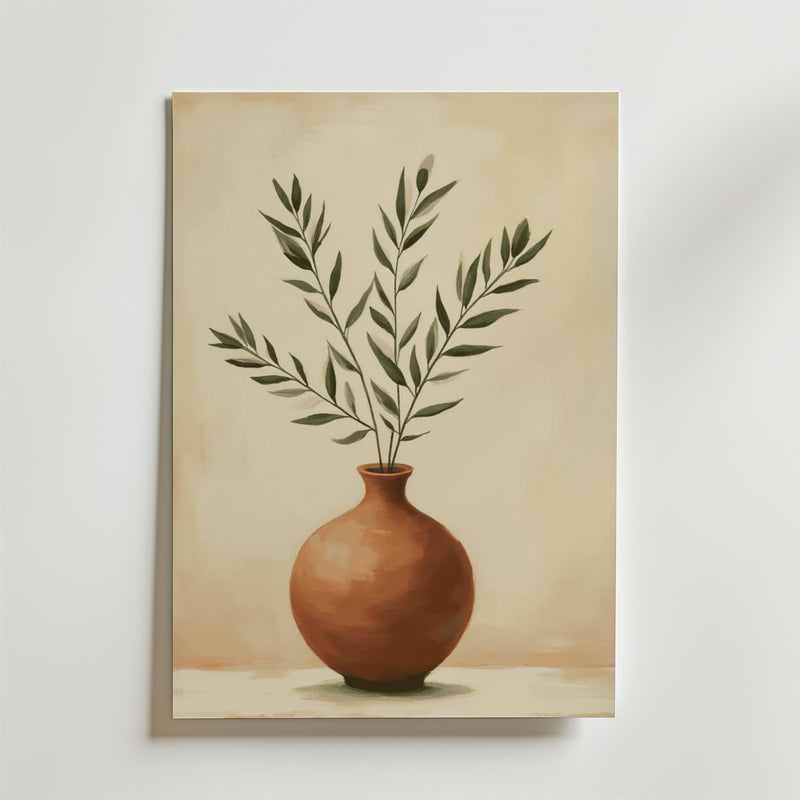 Minimalist Terracotta Vase Poster