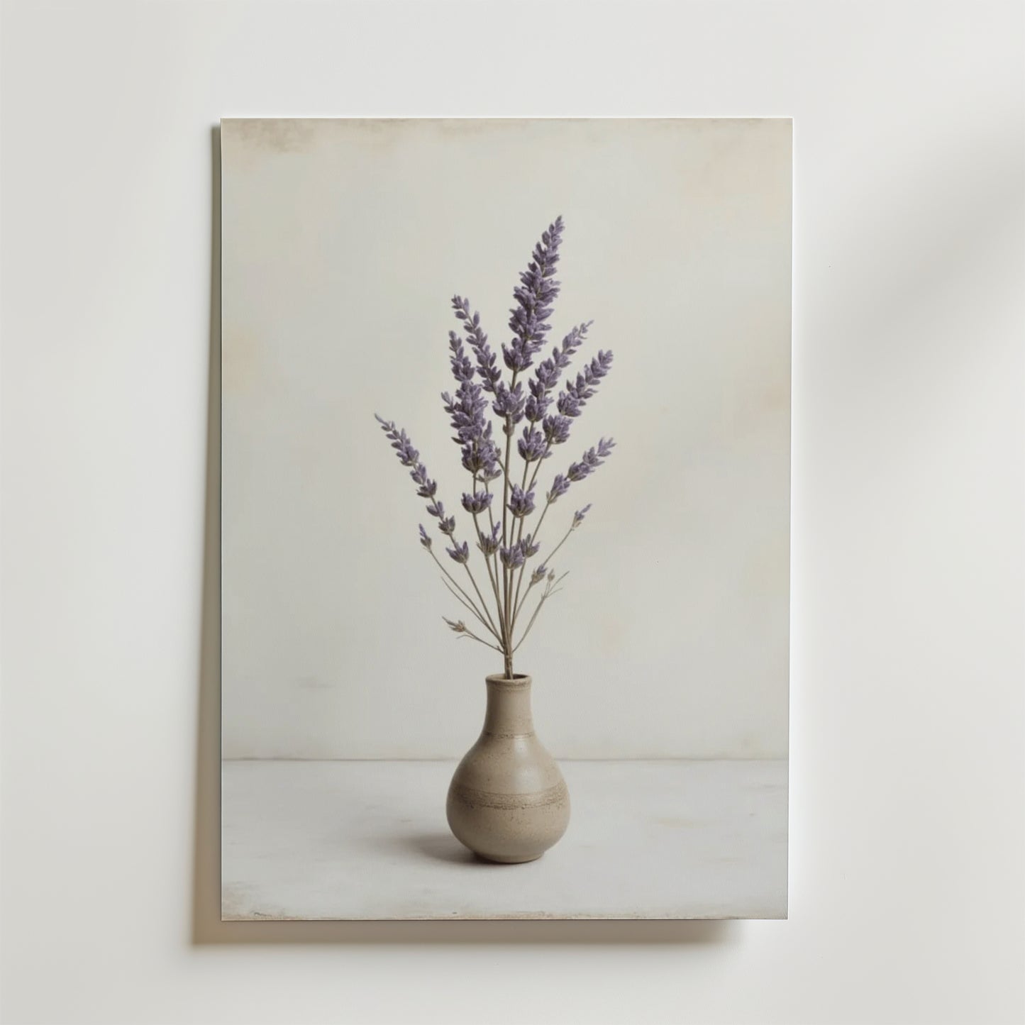 Ceramic Vase Dried Lavender Poster