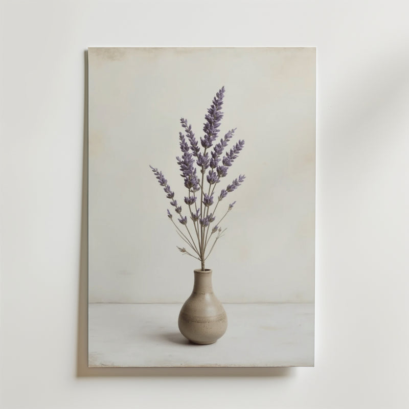 Ceramic Vase Dried Lavender Poster