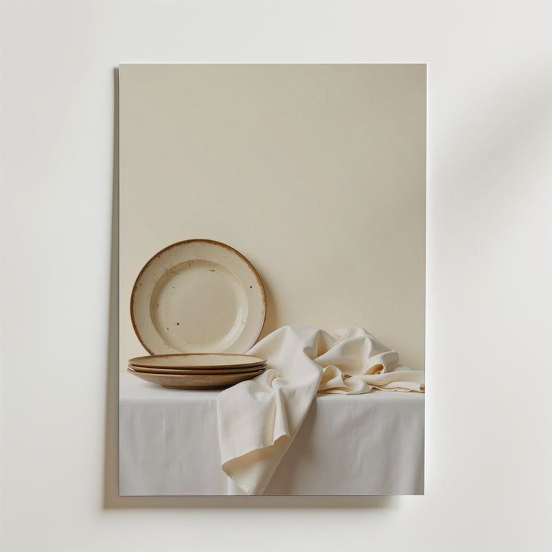 Rustic dinner plate Poster