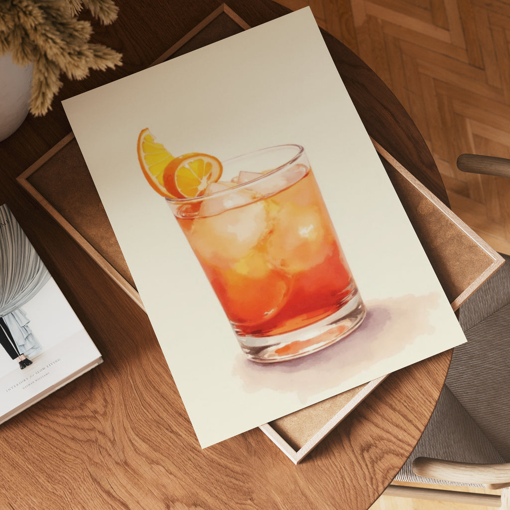 Orange cocktail Drink Poster