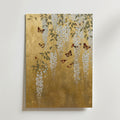 Golden Wisteria Butterflies – stilfullt konsttryck från Bozetto, tryckt på matt finpapper
