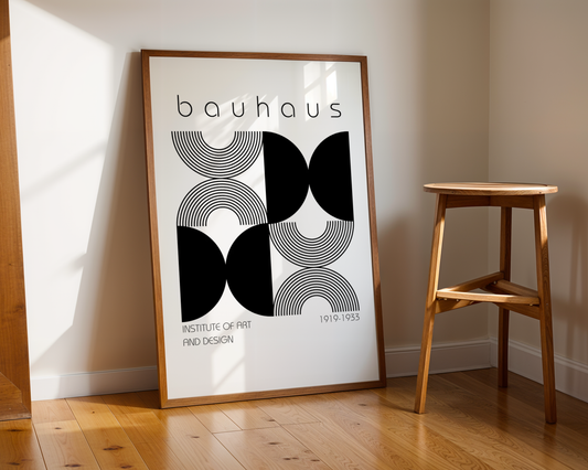 Bauhaus Monokrom Mønster Plakat