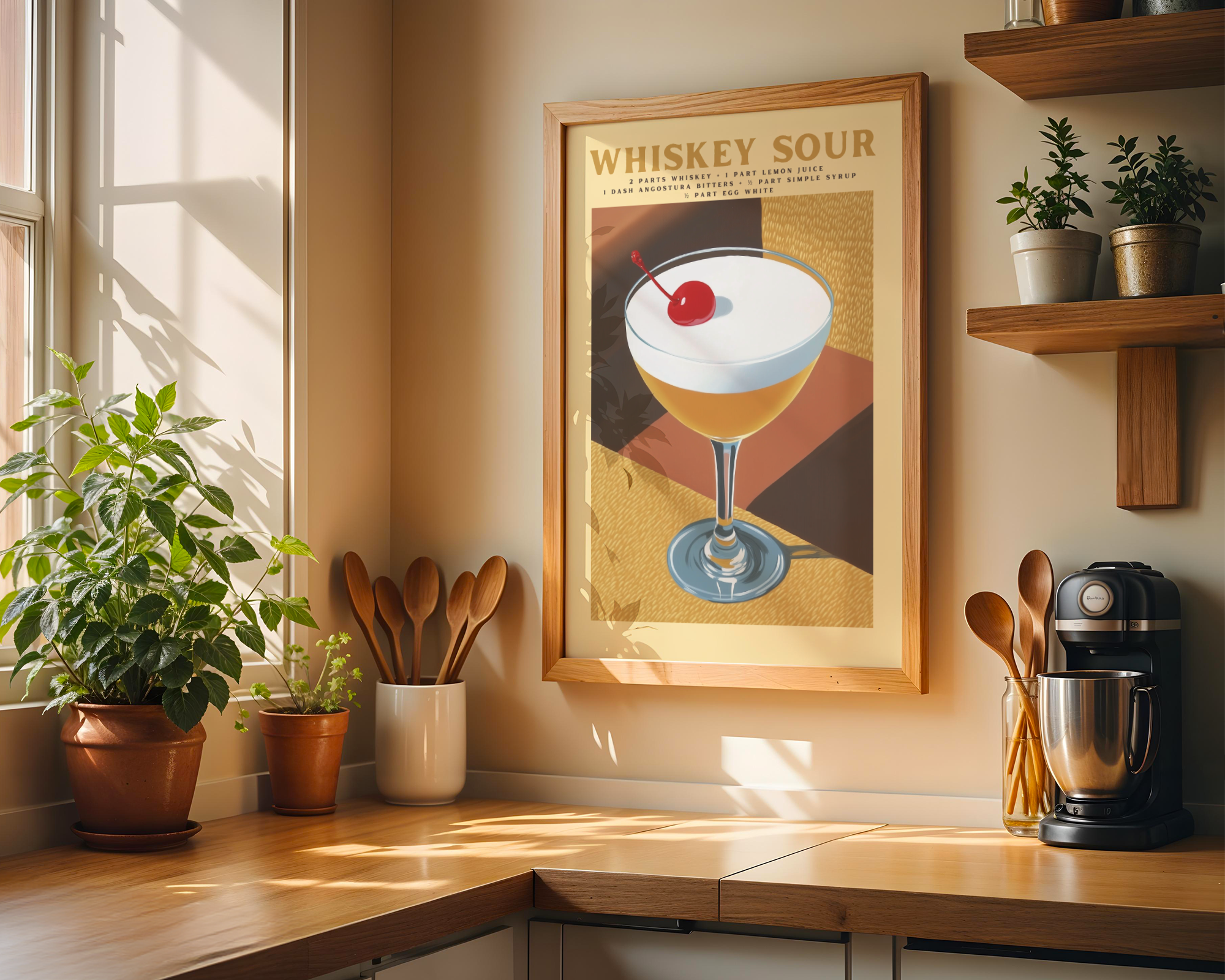 Whiskey Sour Cocktail Poster