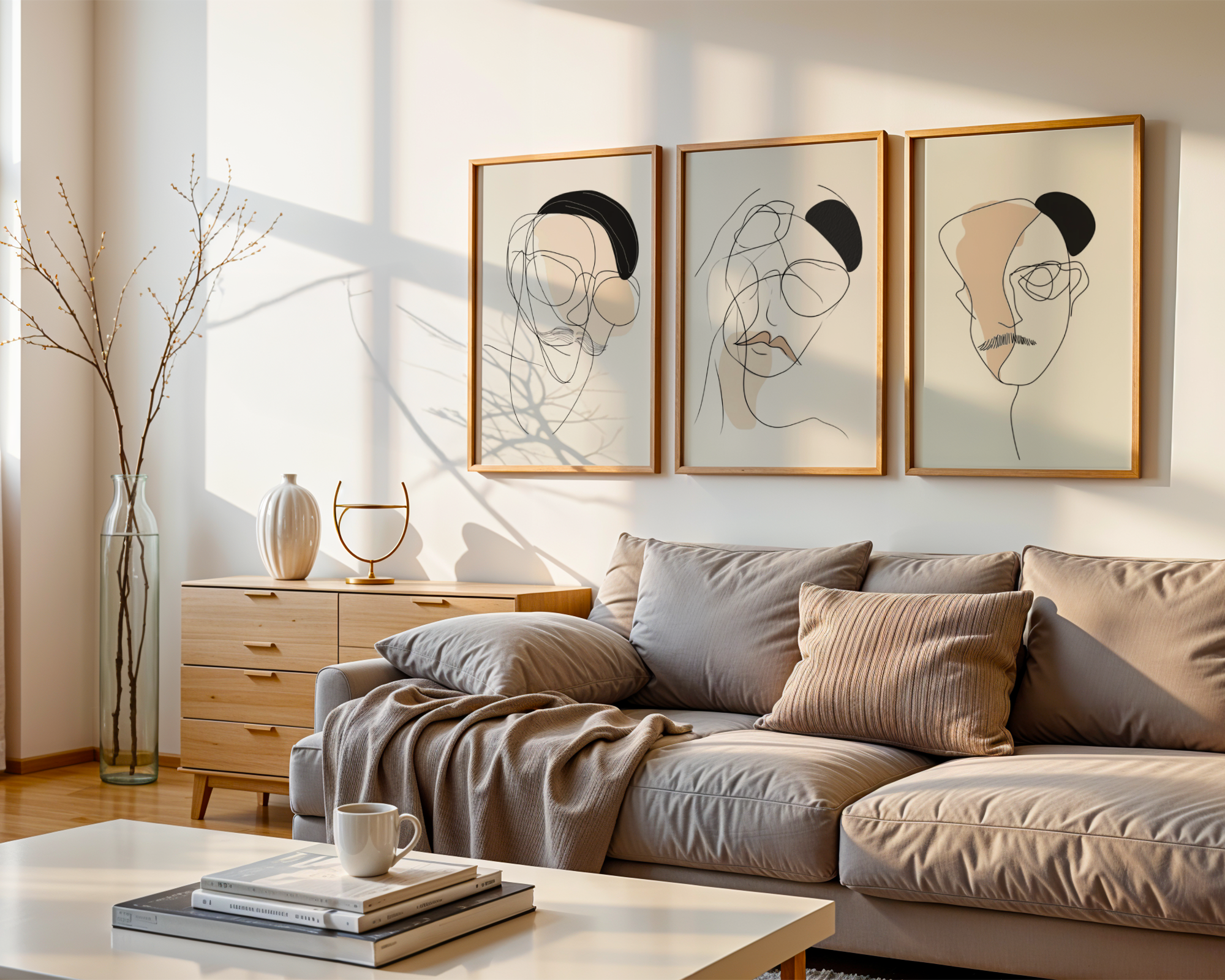 Abstract Bearded Man Poster