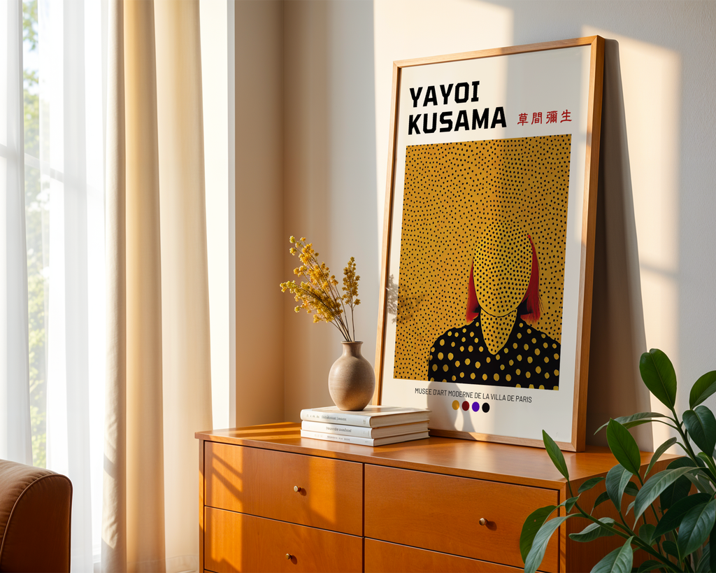 Yayoi Kusama Abstract Face Poster