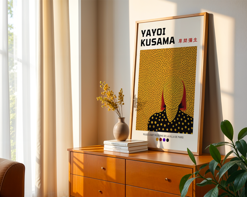 Yayoi Kusama Abstract Face Poster
