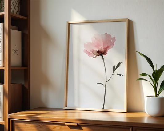 Hvid Rose Elegance Plakat