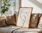 Elegant Line Art Face Poster