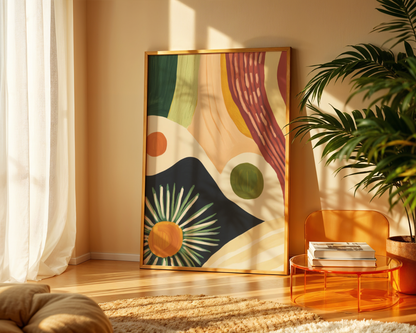 Abstract Botanic Swirl Poster