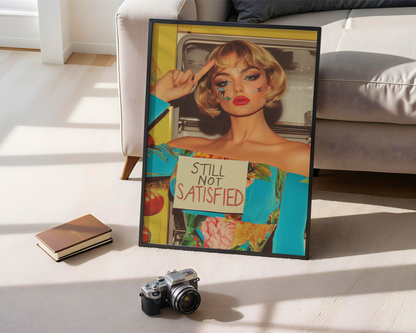 Still Not Satisfied Retro Poster