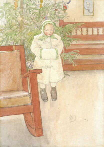 Carl Larsson Girl and rocking chair Poster