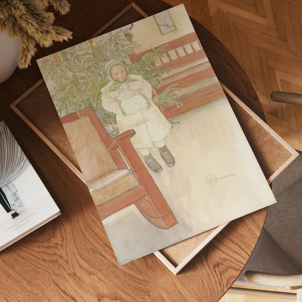 Carl Larsson Girl and rocking chair Poster