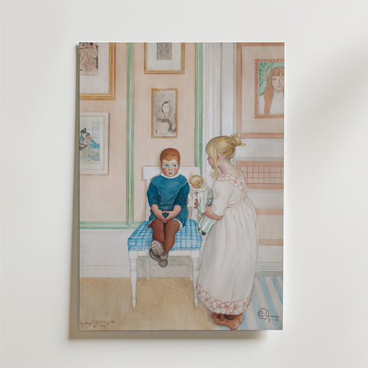 Carl Larsson Gunlög Säj, ä du rädd för mej 1918 Poster