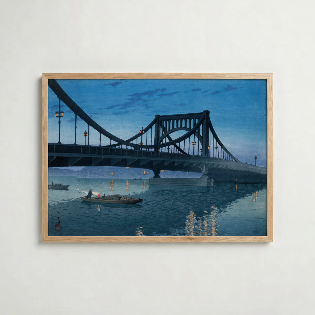 Kiyosubashi Bridge Hasui Kawase Poster – poster väggdekoration inredning – Affischer hos Bozetto