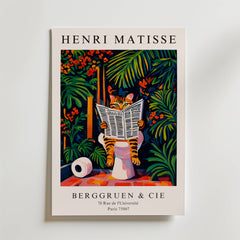 Henri Matisse Jungle Reader Cat Poster