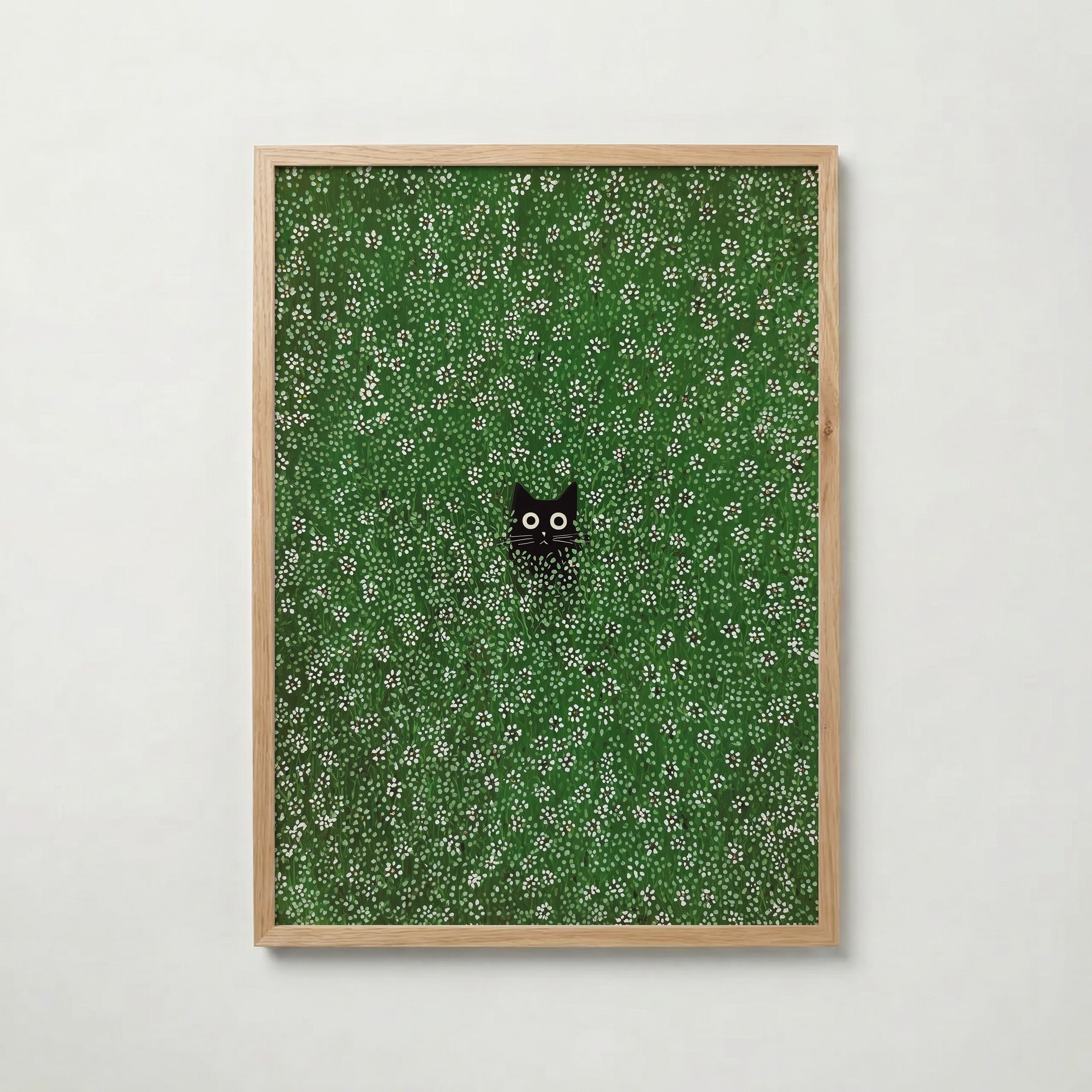 Hidden Meadow Cat Poster