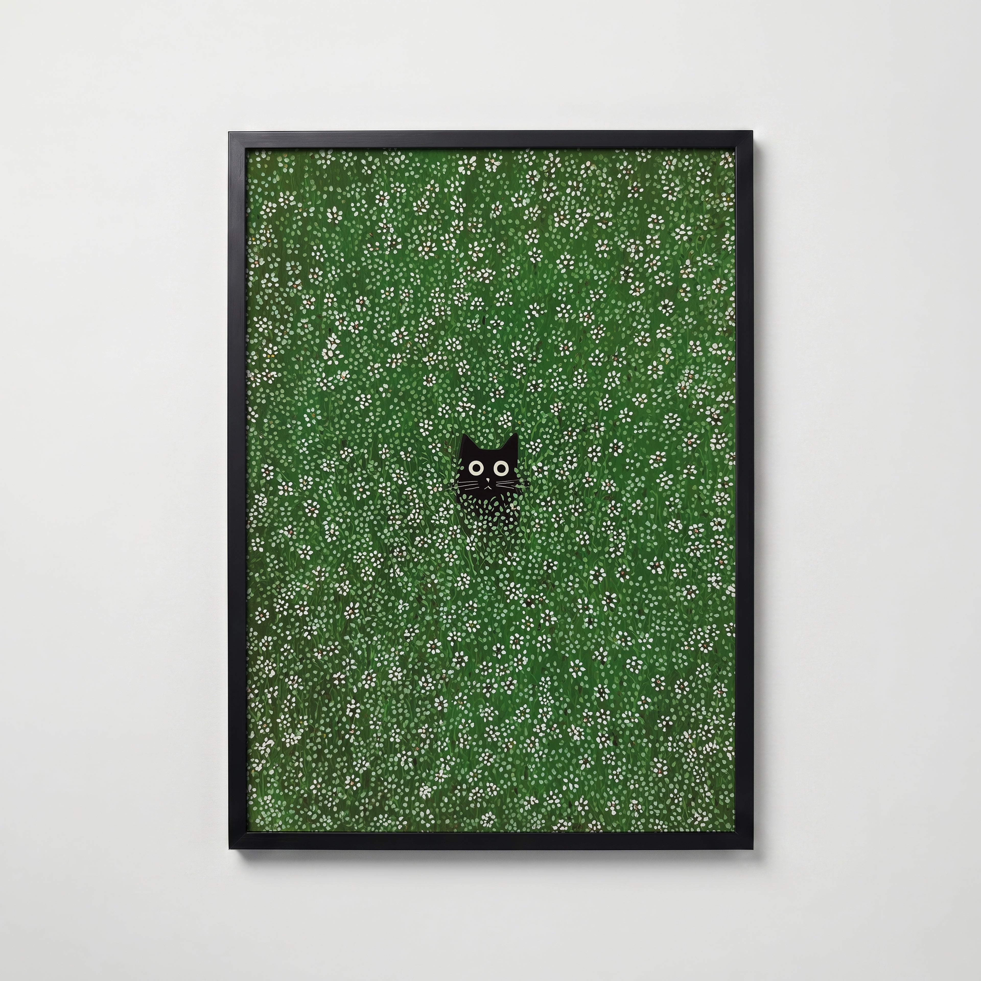 Hidden Meadow Cat Poster
