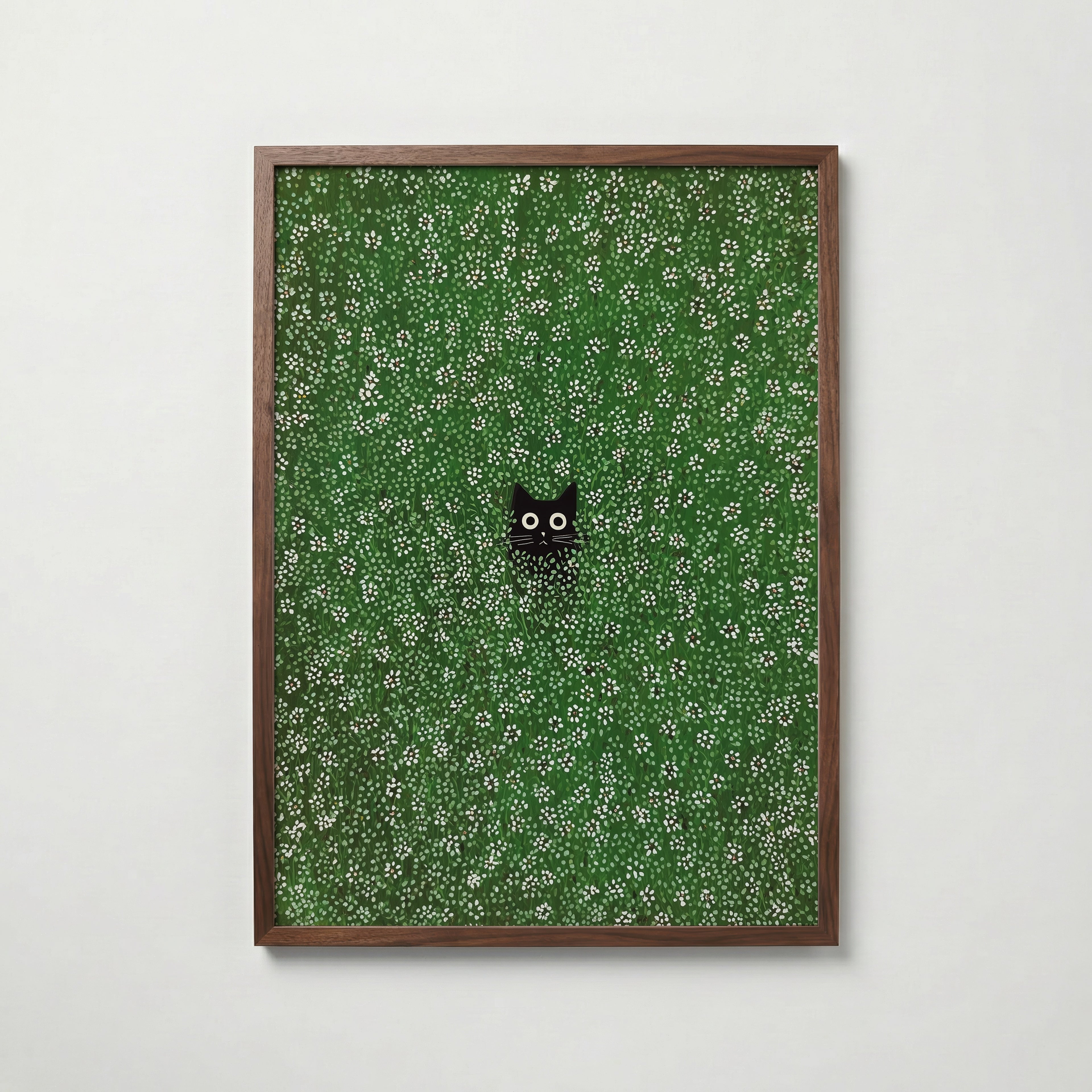 Hidden Meadow Cat Poster