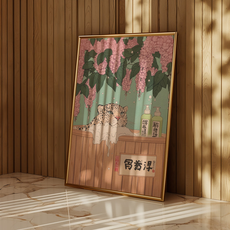 Wisteria Leopard Poster
