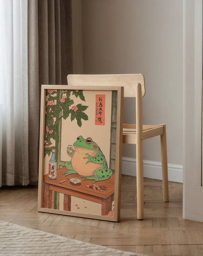 Sake Frog Poster