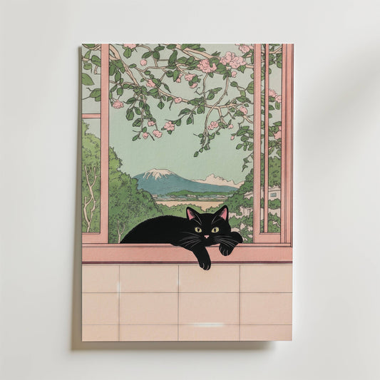 Black Cat View Poster