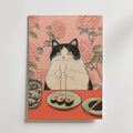 Pink Table Cat Poster