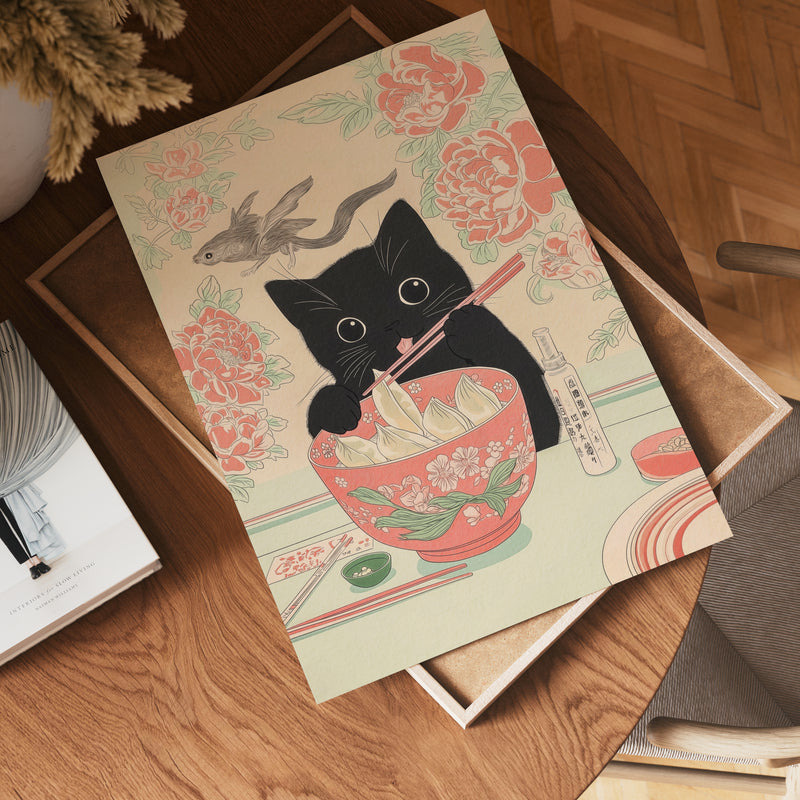 Dumpling Cat Poster
