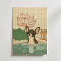 Chihuahua In Lotus Spa Poster