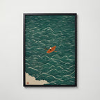 Japandi Boat Poster affisch – stilren väggdekoration – Bozetto posters