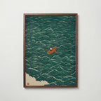 Japandi Boat Poster – modern väggdekoration – köp poster online Bozetto