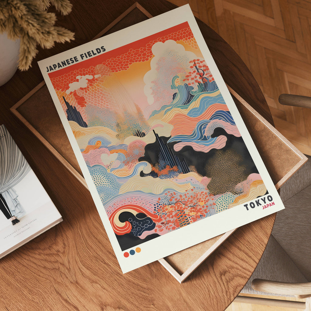 Japanese Fields Poster