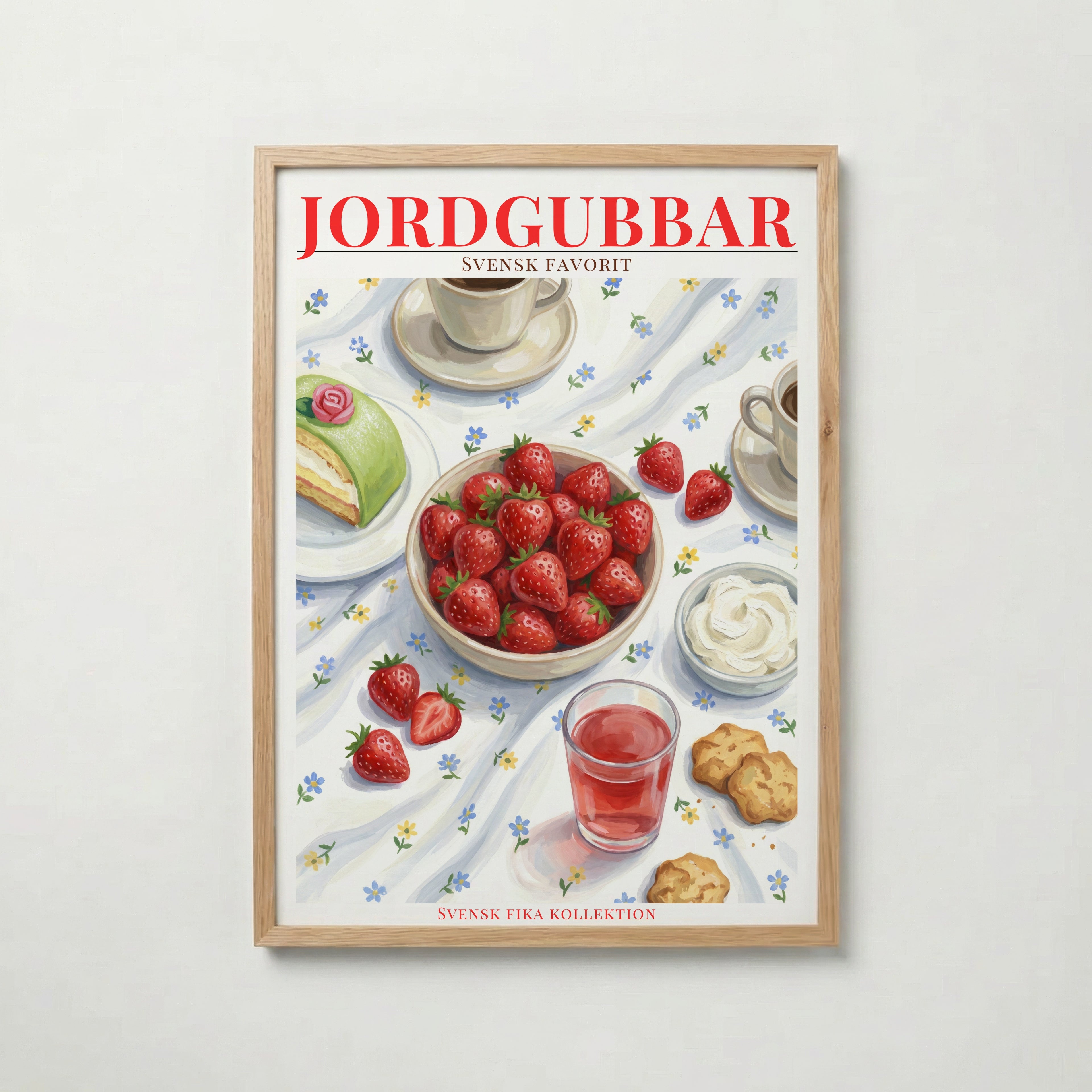 Svenska Jordgubbar Poster