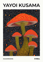 Yayoi Kusama Mushrooms Poster