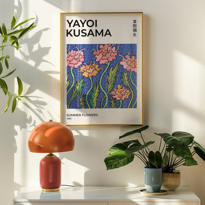 Yayoi Kusama Summer Flowers Poster