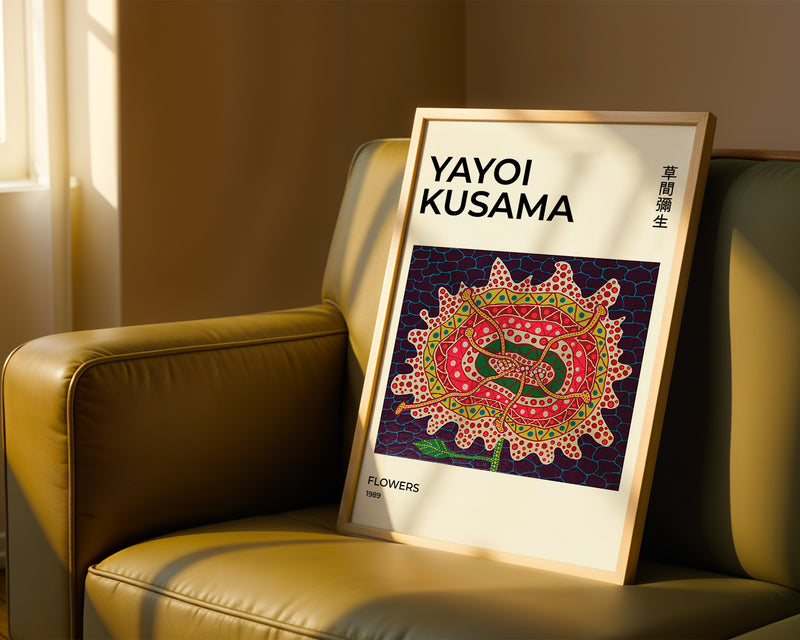 Yayoi Kusama Flowers 1989 Poster