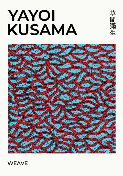 Yayoi Kusama Red Weave Poster