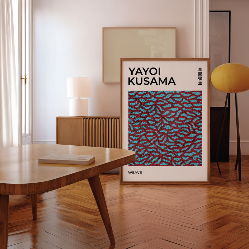 Yayoi Kusama Red Weave Poster