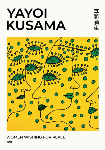Yayoi Kusama Peace Faces Poster